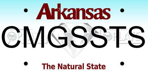 CMGSSTS Arkansas License Plate