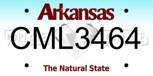 CML3464 Arkansas License Plate