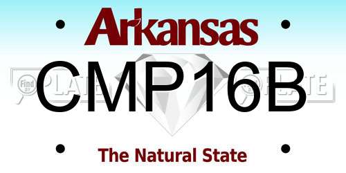 CMP16B Arkansas License Plate