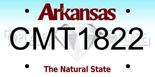 CMT1822 Arkansas License Plate