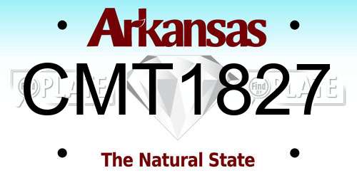 CMT1827 Arkansas License Plate