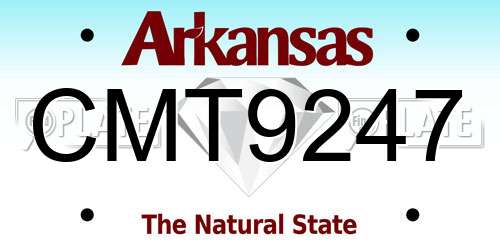 CMT9247 Arkansas License Plate