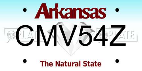 CMV54Z Arkansas License Plate
