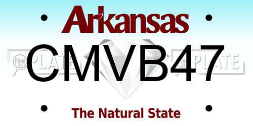 CMVB47 Arkansas License Plate
