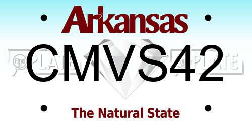 CMVS42 Arkansas License Plate