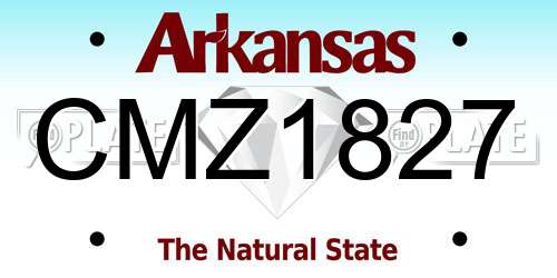 CMZ1827 Arkansas License Plate