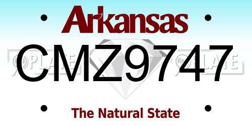 CMZ9747 Arkansas License Plate
