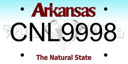 CNL9998 Arkansas License Plate