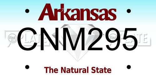 CNM295 Arkansas License Plate