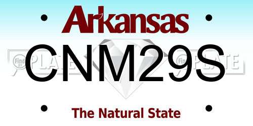 CNM29S Arkansas License Plate