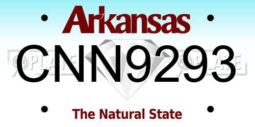CNN9293 Arkansas License Plate