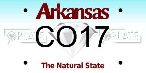 CO17 Arkansas License Plate