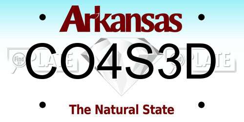 CO4S3D Arkansas License Plate
