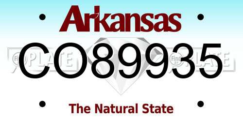 CO89935 Arkansas License Plate