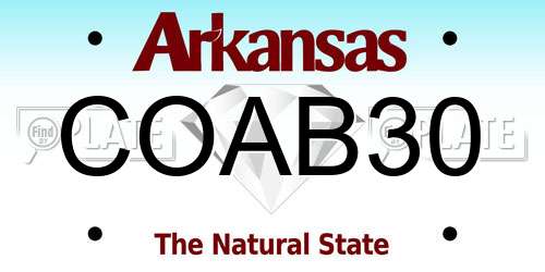 COAB30 Arkansas License Plate