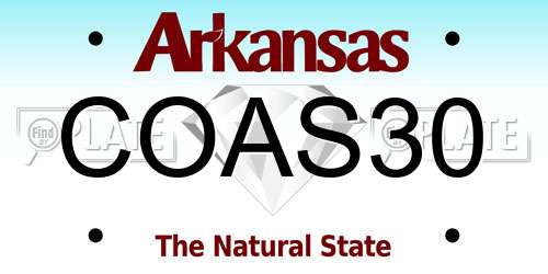 COAS30 Arkansas License Plate