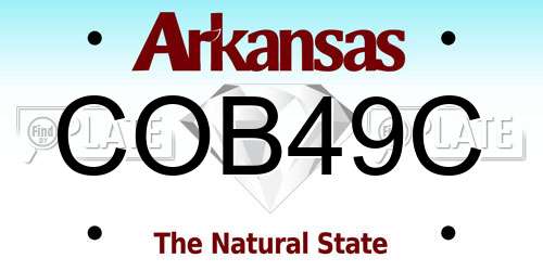COB49C Arkansas License Plate