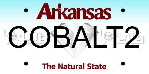 COBALT2 Arkansas License Plate