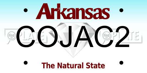 COJAC2 Arkansas License Plate