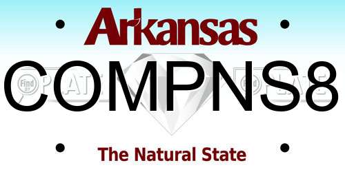 COMPNS8 Arkansas License Plate
