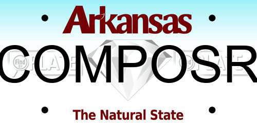 COMPOSR Arkansas License Plate