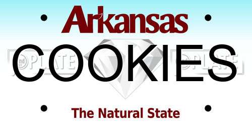 COOKIES Arkansas License Plate