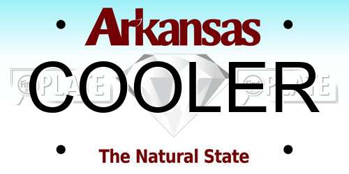 COOLER Arkansas License Plate