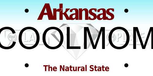 COOLMOM Arkansas License Plate