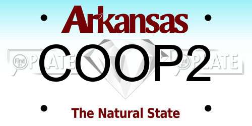 COOP2 Arkansas License Plate