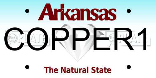 COPPER1 Arkansas License Plate