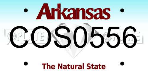 COS0556 Arkansas License Plate