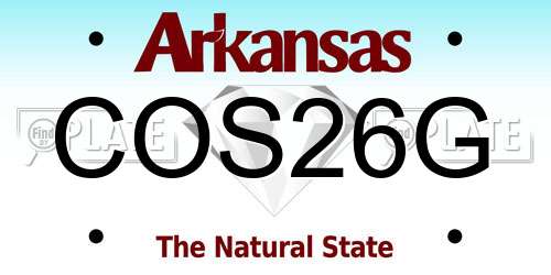 COS26G Arkansas License Plate