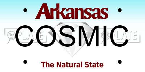 COSMIC Arkansas License Plate