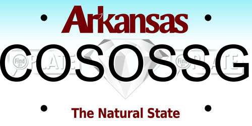 COSOSSG Arkansas License Plate