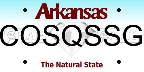 COSQSSG Arkansas License Plate