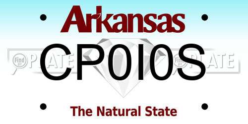 CP0I0S Arkansas License Plate