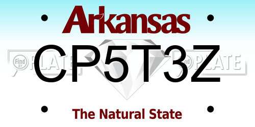CP5T3Z Arkansas License Plate