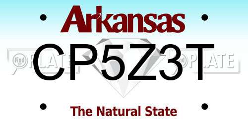 CP5Z3T Arkansas License Plate