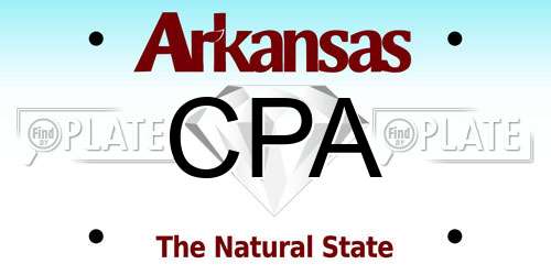 CPA Arkansas License Plate