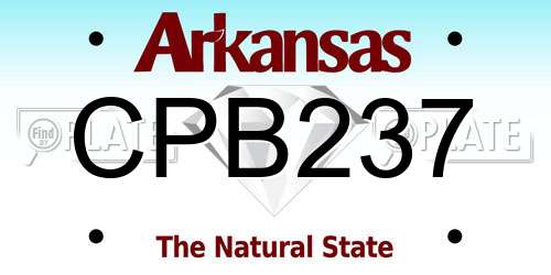 CPB237 Arkansas License Plate