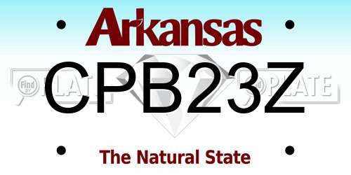CPB23Z Arkansas License Plate
