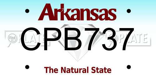 CPB737 Arkansas License Plate