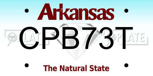 CPB73T Arkansas License Plate