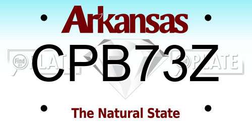 CPB73Z Arkansas License Plate