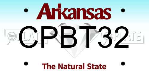 CPBT32 Arkansas License Plate