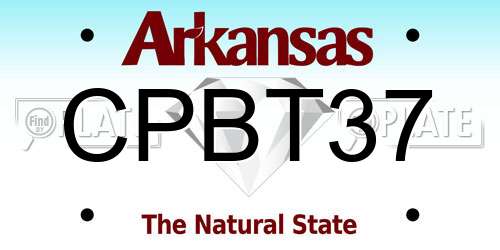 CPBT37 Arkansas License Plate