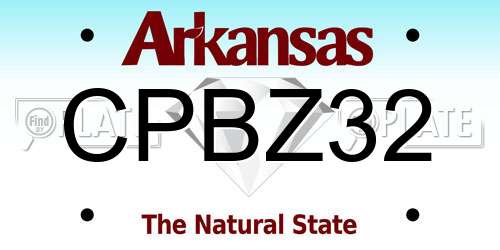 CPBZ32 Arkansas License Plate