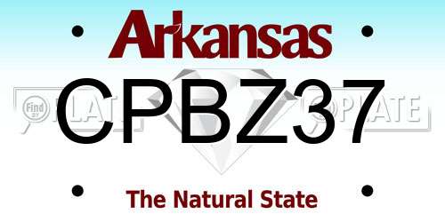 CPBZ37 Arkansas License Plate