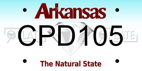 CPD105 Arkansas License Plate
