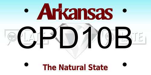 CPD10B Arkansas License Plate